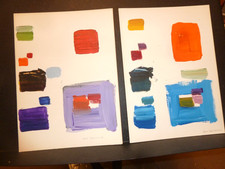 2 More Original Abstract Expressionist Paintings Signed Hans Hofmann-56