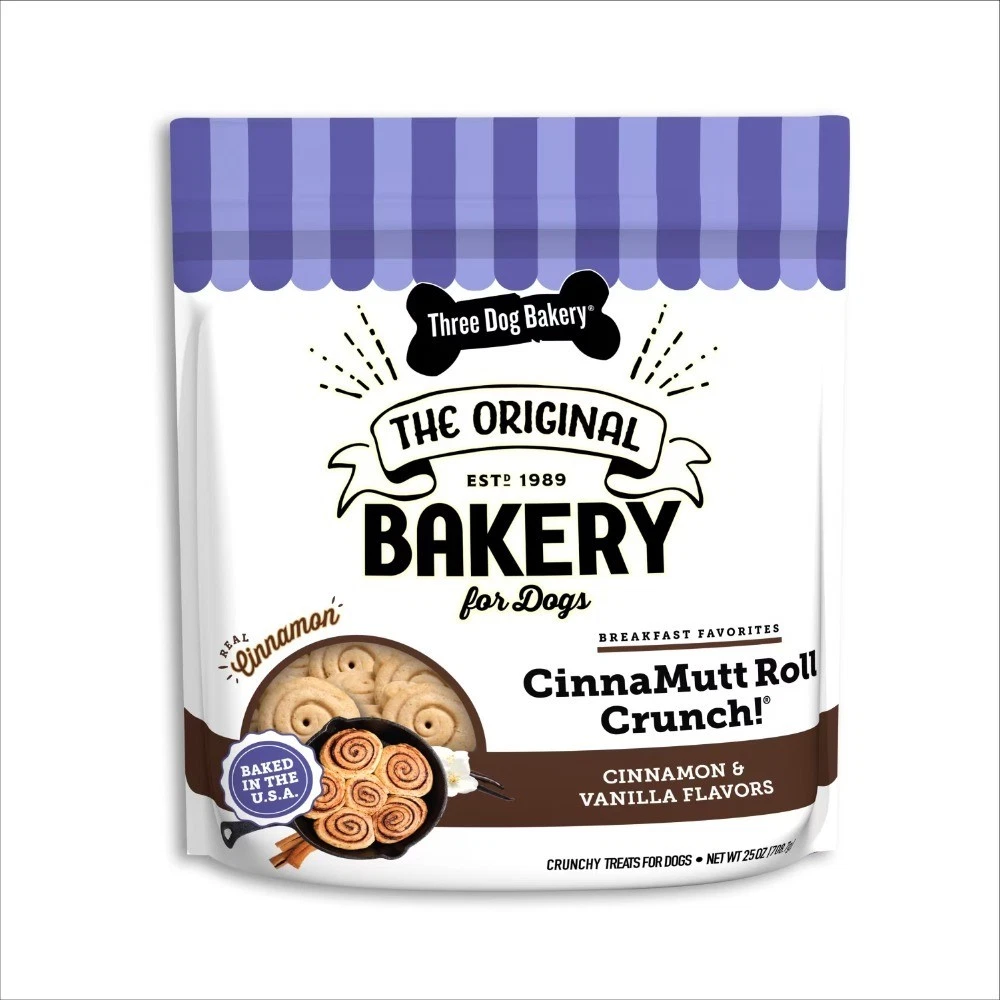 Cinnamon Roll Flavored Crunchy Dog Treats, 25oz, Mutt Roll Crunch