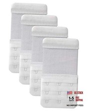 Tamlien Bra Extender 3 Hook,Stretchy Soft Comfortable Bra Strap Extender White