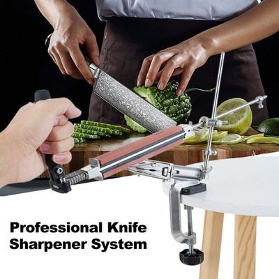 Knife Sharpener With 6 Whetstones 360° Flipping Angle Adjustable Design Sta IOFA
