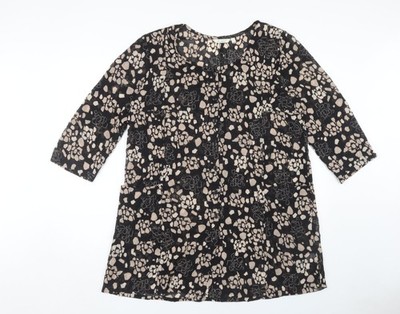 Tunika-Bluse Damen UK Größe L Adini schwarz