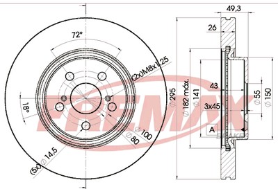 Fremax BD-0505 Brake Disc for Toyota