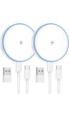 MagSafe Charger 2 Pack 15W Magnetic Wireless Charger Fast Charging Pad