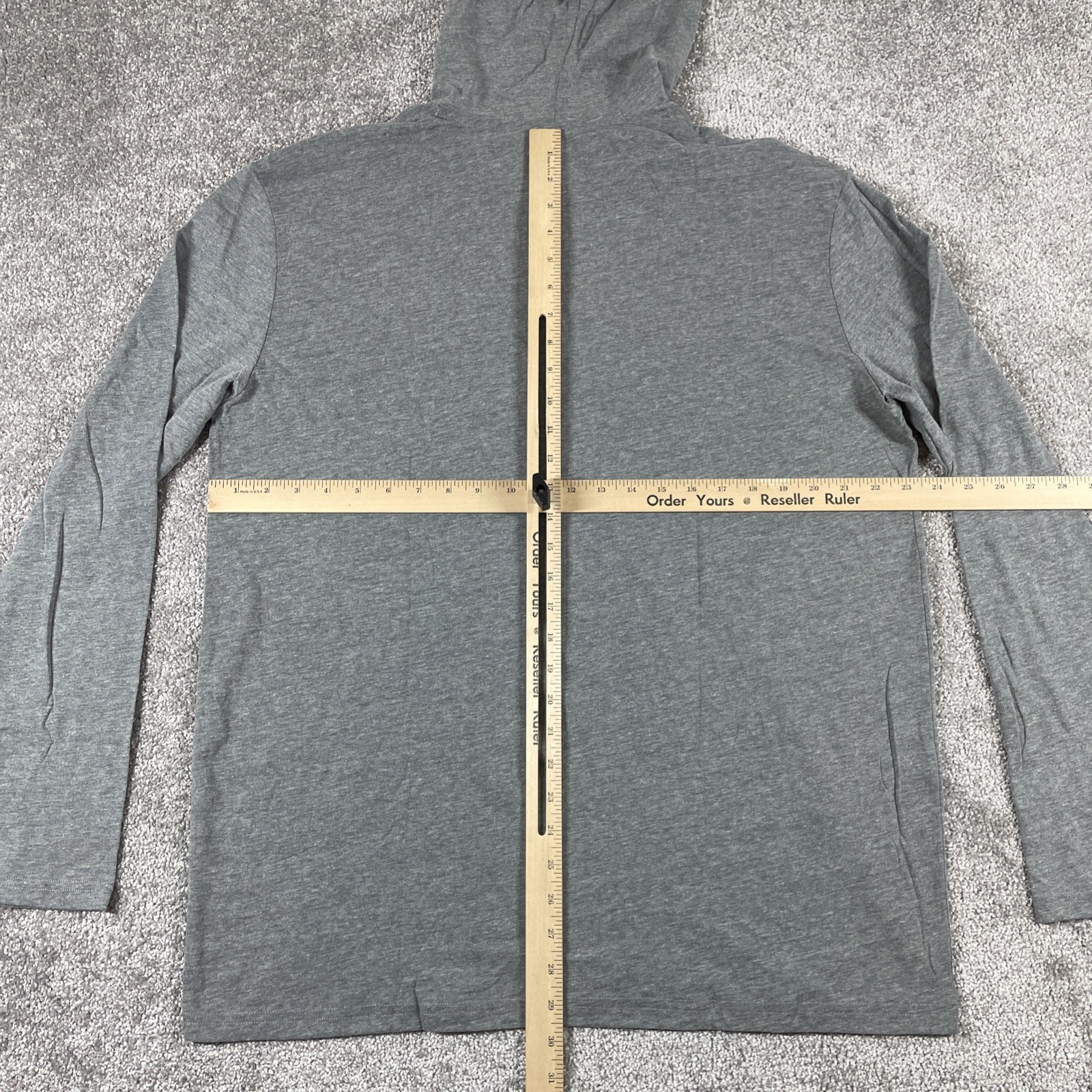 True Classic Hoodie Mens Extra Large Pullover Minimalist Cotton Blend Gray