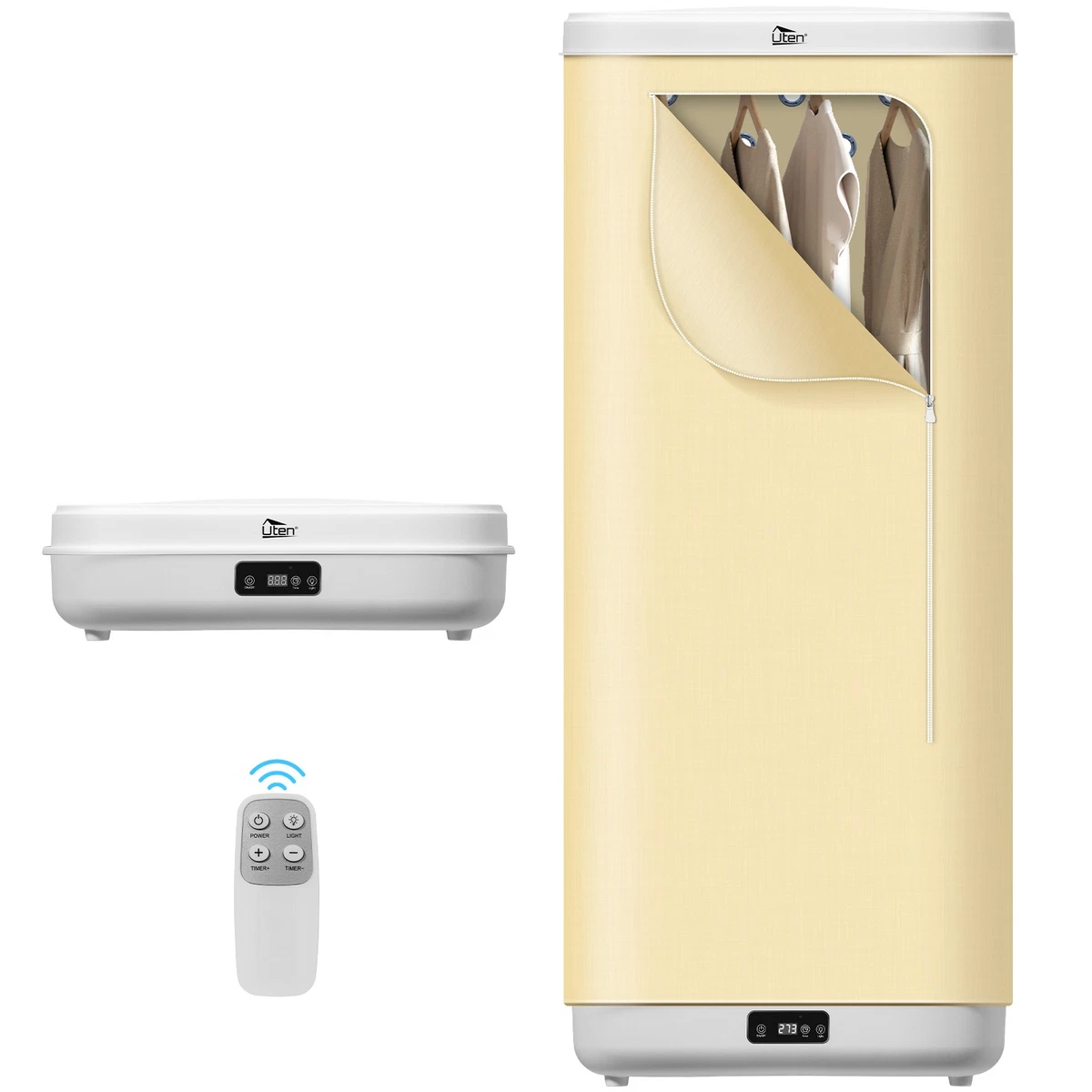 Asciugatrice Elettrica Portatile, 600 W Asciugatrice Pieghevole a Pompa di Calore Portatile con Timer,Asciuga Panni Elettrico per Appartamenti, Casa, Viaggi