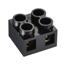 2pcs Terminal Block 500V 60A Dual Row 2 Positions Screw Electric Barrier Strip