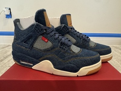Size 10.5 - Levi's x Air Jordan 4 Retro Denim for sale online | eBay