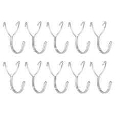 10Pcs Pegboard Hooks, 1.3 Inch Spacing Peg Board Display Hook, Silver