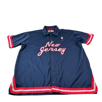 Nike VTG 90s Snap Front New Jersey Nets Men s Basketball Warmup Size 4XL
