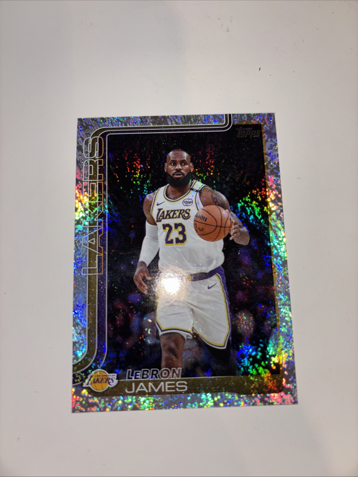2025-26 NBA Topps Basketball LeBron James Sand Glitter Sparkle #150 LA Lakers