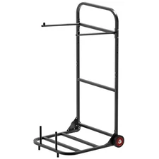 Folding Chair Rack Cart w/ Wheels for 10 Chairs of 100LBS Push-Style Chair Dolly