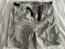 LL Bean Swim Shorts Men's L Khaki Tan Swift River Belted Lined Trunks Outdoor