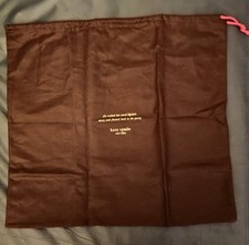 Kate Spade Large Drawstring Dust Bag 19"x 17" Brown with Golden Letters. NEW
