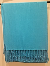 Pashmina, Scarf, Stole, Wrap, 70"x27", Royal Blue, Mint!