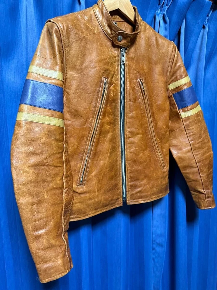 Rare VANSON Genuine Leather Jacket Men Size 36 / L Biker Motorcycle Jacket - Image 2 of 4