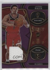 2022-23 Select Draft Selections Memorabilia Purple Prizm 59/99 Johnny Davis 1c3k