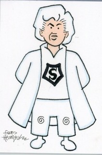 Fred Hembeck Sketch Card: Jor El aka Marlon Brando (DC Comics)