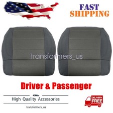 For 2007 Jeep Wrangler Driver Passenger Bottom Cloth Seat Cover Med Slate Gray
