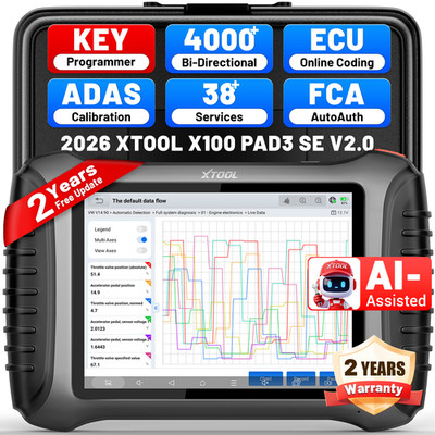 2026 XTOOL X100 PAD3 SE V2.0 IMMO Key FOB Programmer Car Diagnostic Tool Scanner