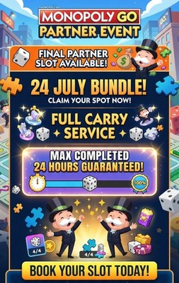 Monopoly Go finale Partner Full Carry Sarvis Max 12 Hour 24 hour 