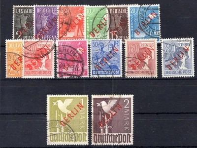 BERLIN 1949 21-34 gestempelt SCHÖNER SATZ ROTAUFDRUCK gepr SCHLEGEL BPP (N2374 - Bild 1 von 3