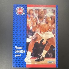Fleer 1991-92 NBA Vinnie Johnson Detroit Pistons Basketball Card #61 Base