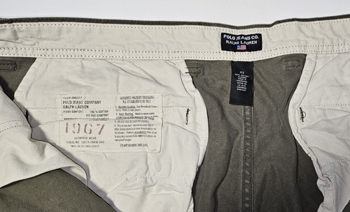 Vintage Ralph Lauren Polo Jeans Co 1967 Cargo Shorts Gr. 42 Grün Military Y2K - Bild 5 von 6