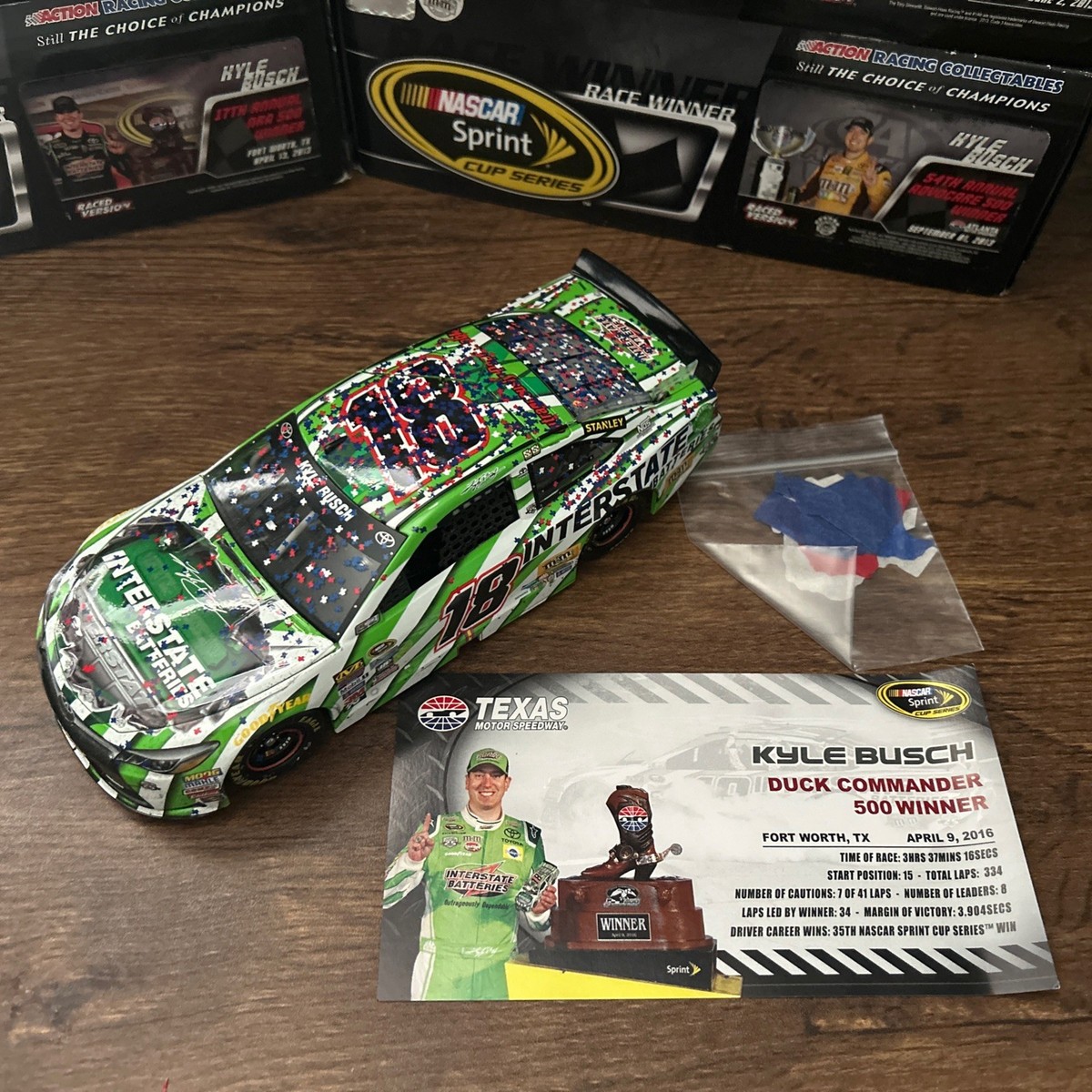 2016 KYLE BUSCH #18 INTERSTATE BATTERIES TEXAS RACE WIN 1:24