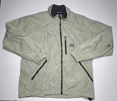 Helly Henson Men's Fleeced Lined  Full Zip Beige Hiking Jacket Size Large