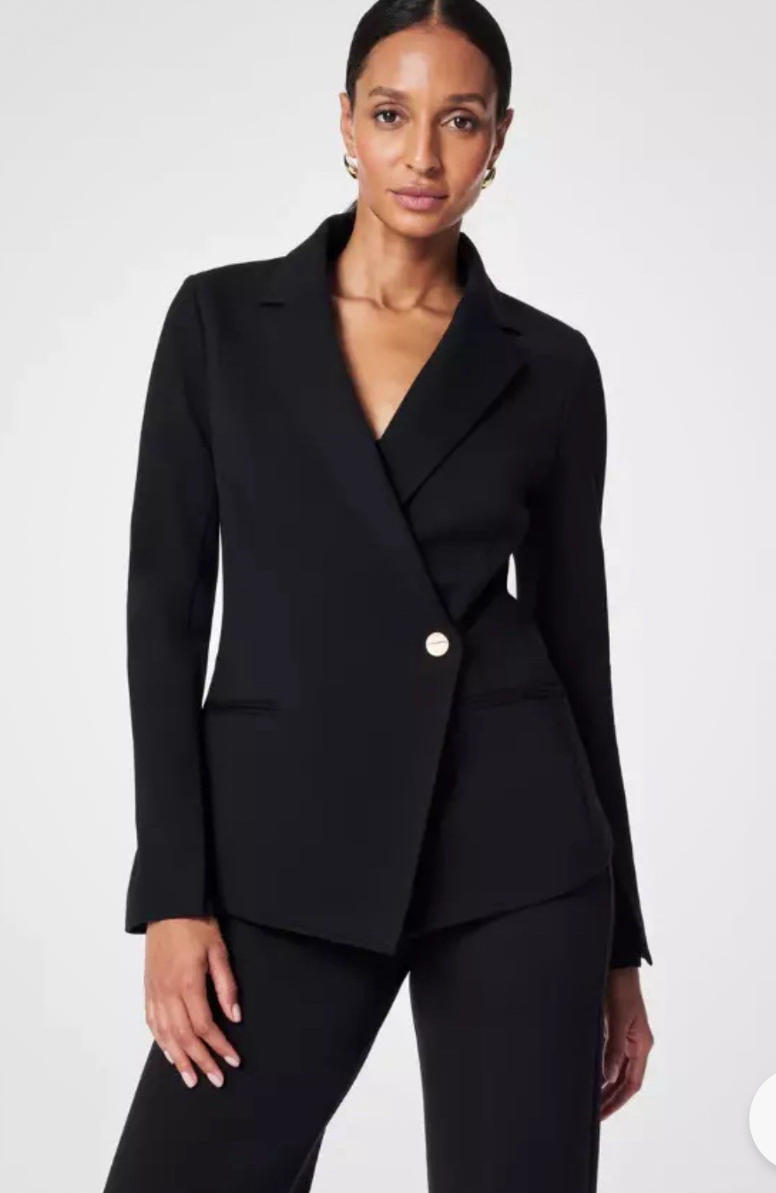 NWT SPANX The Perfect Asymmetrical Blazer Size L #SJ912