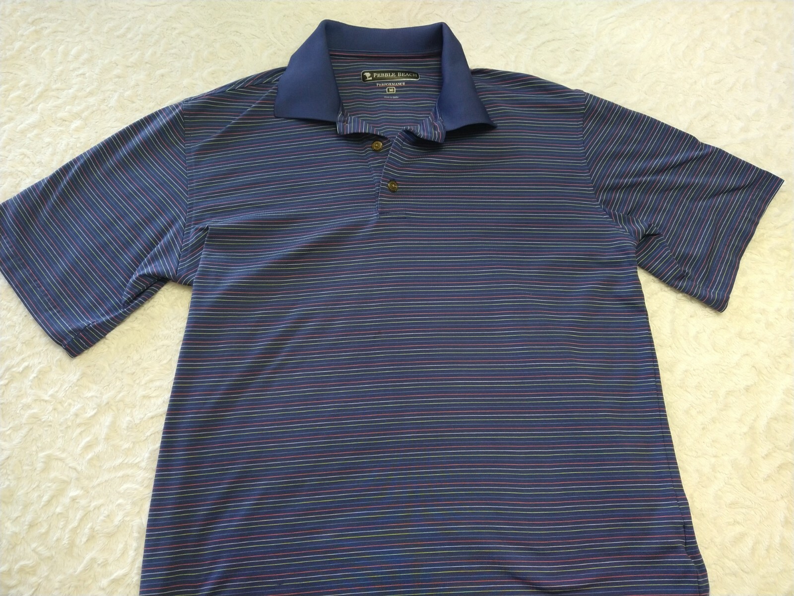 Pebble Beach Performance Blue with multi color pi… - image 1