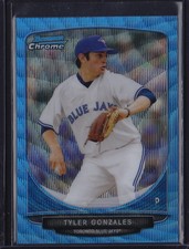 2013 BOWMAN CHROME BLUE WAVE REFRACTOR PARALLEL TYLER GONZALES #BCP16 JAYS