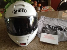 Shoei Neotech Modular GLOSSY WHITE Motorcycle Helmet   sz XL