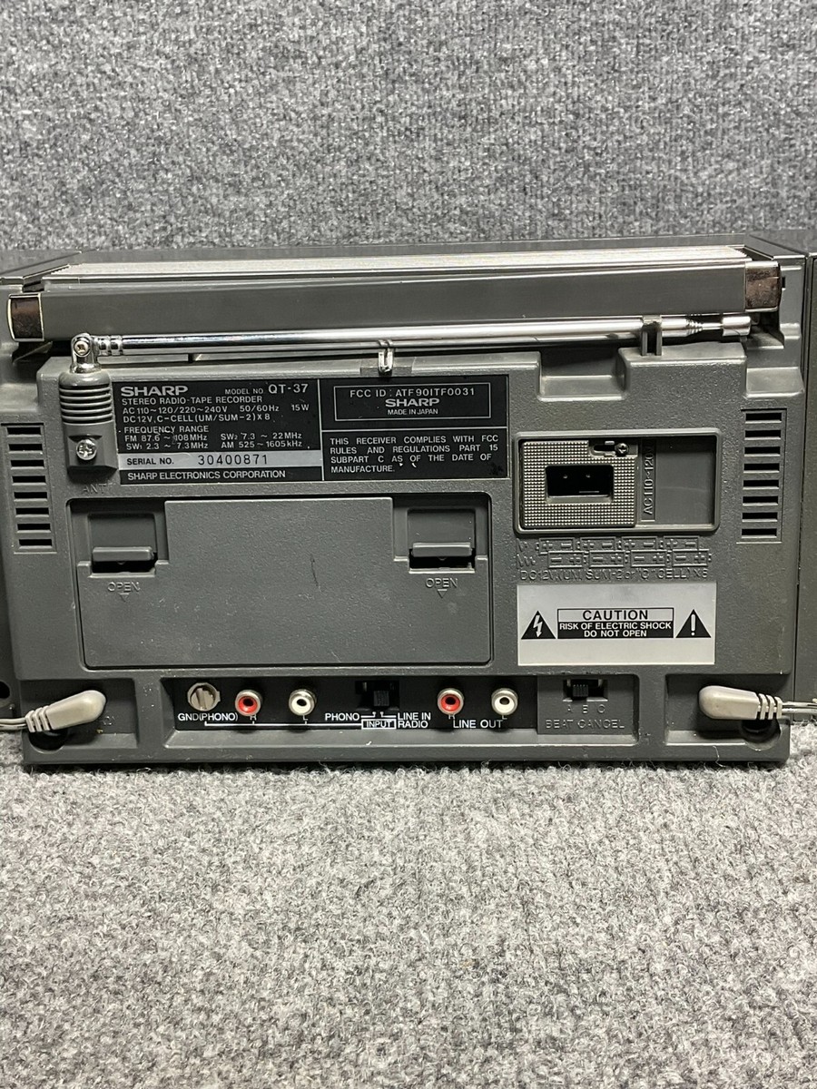 SHARP QT37 ステレオラジオカセットレコーダー SHARP QT37 ステレオラジオカセットレコーダー