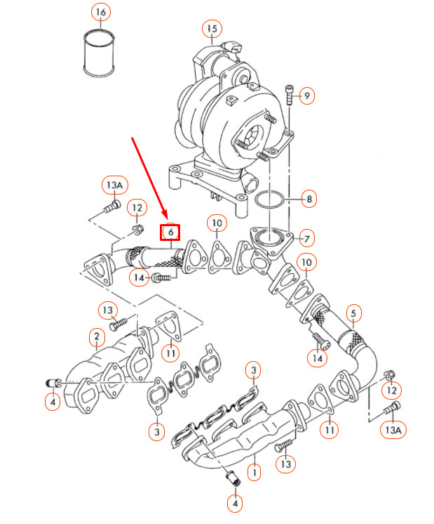 AUDI A4 B8 Exhaust Right Compensator 059131790S NEW GENUINE | eBay