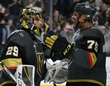 Ryan Reaves Marc Andre Fleury Las Vegas Golden Knights UNSIGNED 8x10 Photo 