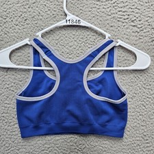 Patagonia Sports Bra Womens Small Blue Herringbone Racerback Seamless