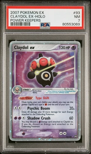 2007 POKEMON POWER KEEPERS CLAYDOL EX #93 ULTRA RARE HOLO PSA 7 NM #80553069