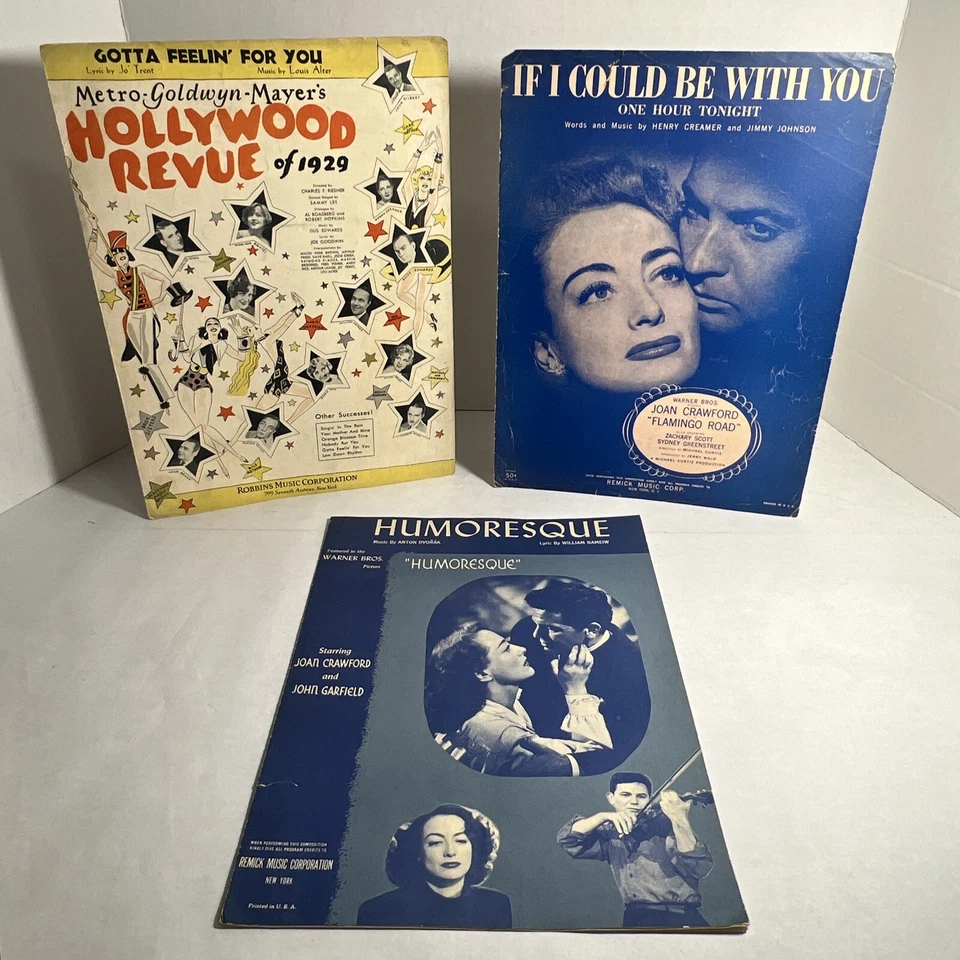Vintage MGM, RKO, FOX Film Stars Sheet Music LOT of 54 - Crawford, Faye, Lamour - Image 2 of 4