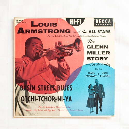 VTG Louis Armstrong Basin St. Blues - Glenn Miller Story 45 RPM DECCA Records