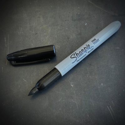 Marlin Spike - Black G10 Sharpie Pen - EDC Tool - Paracord Knot