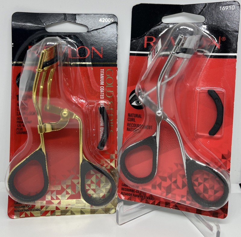 REVLON (Lot of 2) Lash Curlers-Gold Series #42009 & Natural #16910-FREE SHIPPING