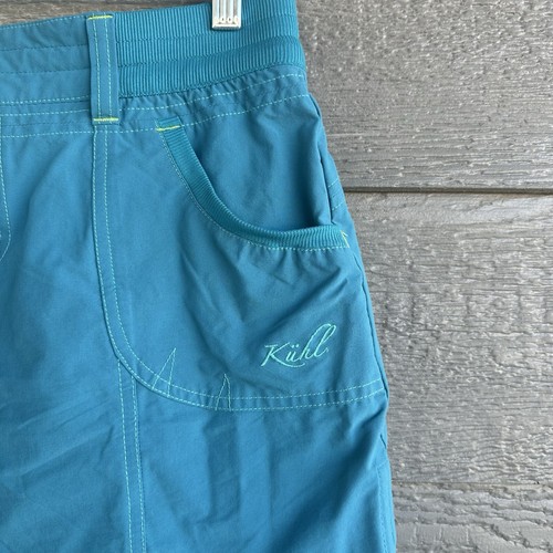 Kuhl Durango Green Skirt Women’s Sz 4 Side Ruching Outdoor Hiking Nylon Spandex - Picture 5 of 8