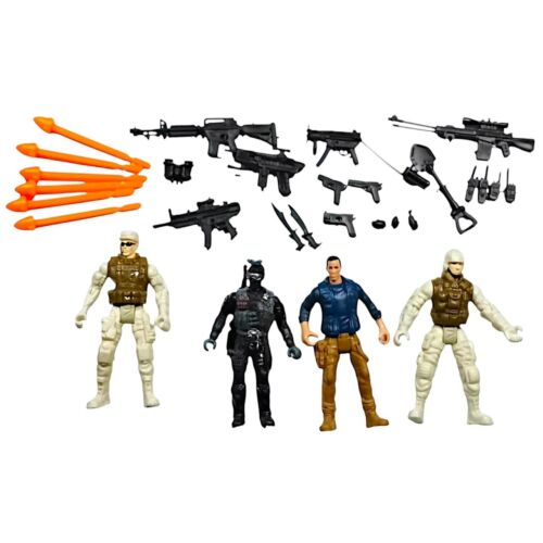 Generic Military Action Figures with Accessories 4 in. Toys