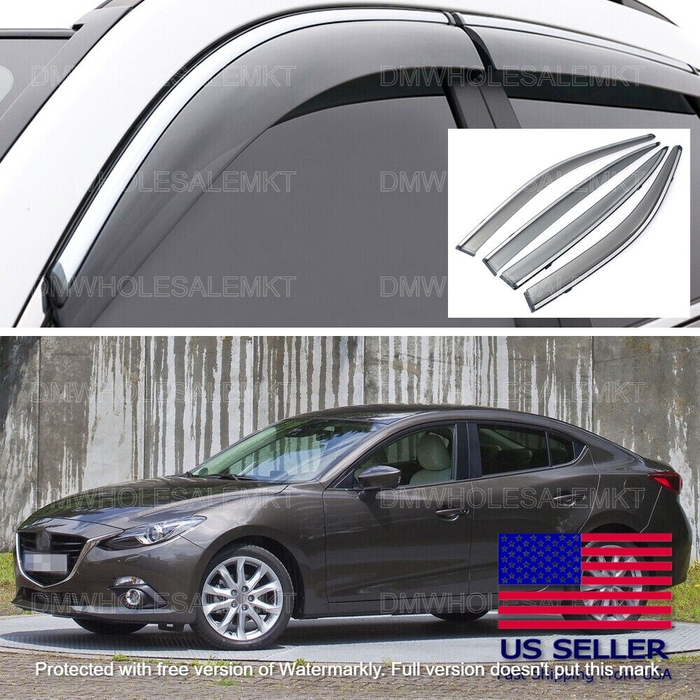 Genuine Mazda 3 Side Window Deflectors OE OEM Bhn1-v3-700 for sale