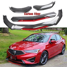 Front Bumper Lip Splitter Body Kit Spoiler For Acura TLX 2015-2022 Carbon Fiber