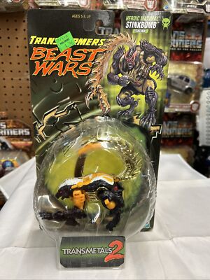 Transformers Beast Wars Transmetals 2 Stinkbomb Vintage Hasbro Open displayed