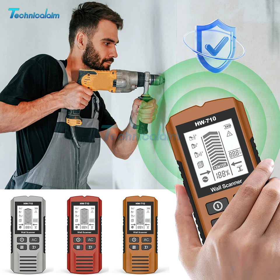 HW-710 Stud Finder Wall Scanner 6-in-1 Handheld Wall Detector Metal Detector - Bild 2 von 4