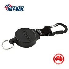 KEYBAK BELT KEY CLIP POLY CORD  Self Retracting Reel-W/Carabiner KB6C Free Post!