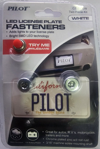 Pilot Automotive Pilot CZ-3100W Lighted License Plate Bolt Kit – 2 Pieces, 1 Pac